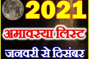 अमावस्या व्रत लिस्ट 2021 Amavasya Calendar Vrat Dates 2021