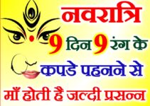 नवरात्री नौ दिन नौ शुभ रंग Chaitra Navratri 9 Days 9 Lucky Colours