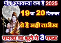 पौष अमावस्या सही तारीख 2025 Paush Amavasya 2025 पौष अमावस्या सही तारीख 2025 Paush Amavasya 2025