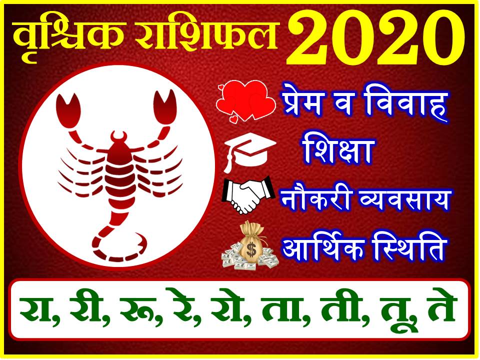 वृश्चिक राशिफल 2020 Vrischik Rashi 2020 Rashifal Scorpio Horoscope 2020