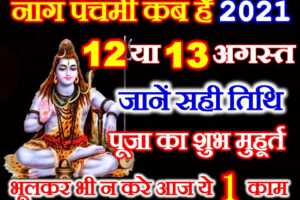 नागपंचमी शुभ मुहूर्त 2021 Nag Panchami Date Time 2021 