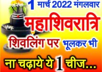 महाशिवरात्रि शिवलिंग पर ना चढ़ाये ये चीज Maha Shivratri 2022 Shiv Puja  Niyam