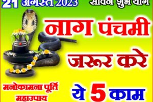 नागपंचमी 2023 आज जरूर करे ये काम Nag Panchami Puja Vidhi