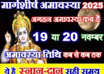मार्गशीर्ष अमावस्या कितनी तारीख को है 2025 Margashirsha Amavasya 2025 Date