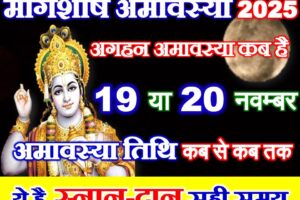 मार्गशीर्ष अमावस्या कितनी तारीख को है 2025 Margashirsha Amavasya 2025 Date